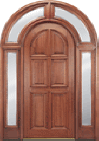 Arch top front entry doors